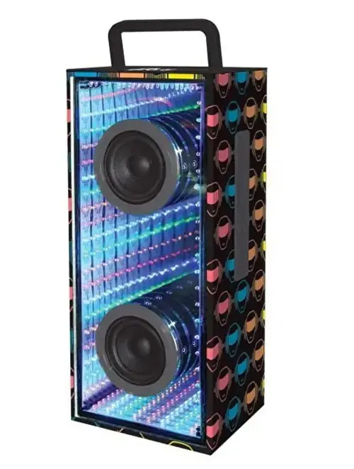 Boxa portabila Lexibook Iparty, Bluetooth, 12W, Lumini, Baterie 4400 mAh, pana la 7 ore (Negru)