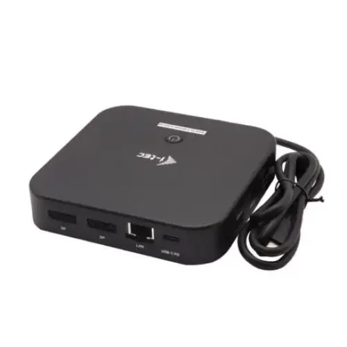 Docking station I-TEC, USB-C, HDMI, Lan, DP 100 W + incarcator universal 100 W (Negru)