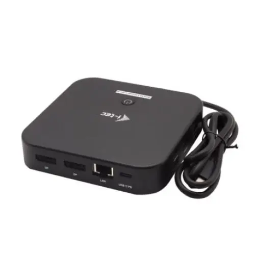 Docking station I-TEC, USB-C, HDMI, Lan, DP 100 W + incarcator universal 100 W (Negru)