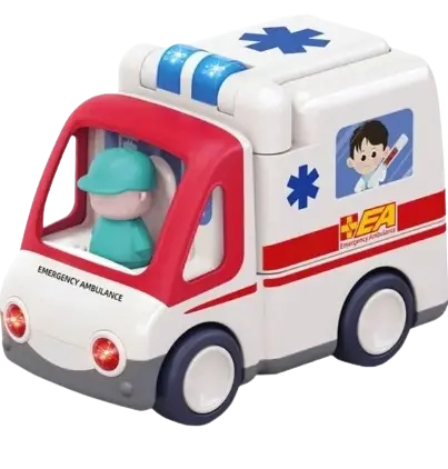 Jucarie Hola Toys Masina de ambulanta cu accesorii doctor, sunete si melodii