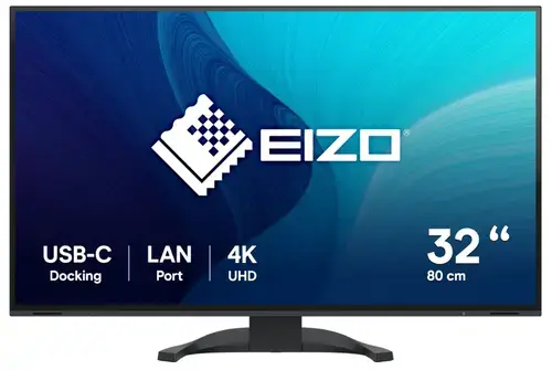 Monitor IPS LED EIZO 31.5inch EV3240X-BK, UHD (3840 x 2160), HDMI, DisplayPort, Boxe, Pivot (Negru)