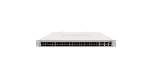 Switch Mikrotik, Cloud Router CRS354-48G-4S+2Q+RM, 48x porturi Gigabit, 4x porturi SFP+, 2x Porturi QSFP+, Surse Redundante, Dual boot (RouterOS sau SwitchOS)