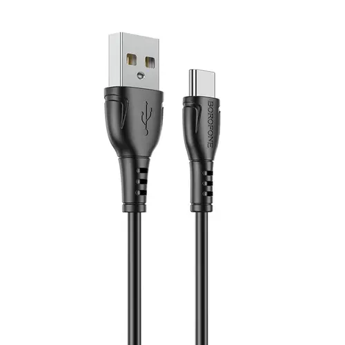 Cablu de Date Borofone BX51 Triumph, USB la USB Type-C, 1 m, 3A, Negru
