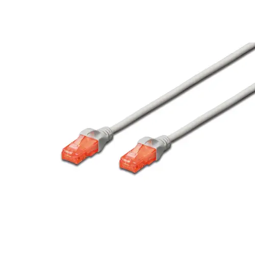 Cablu de corectie, Digitus, CAT6, U-UTP, 0.5 m, Alb DK-1617-005/B