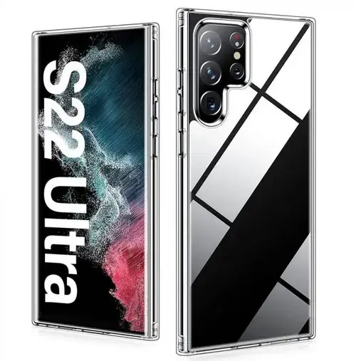 Protectie Spate Lemontti Silicon pentru Samsung Galaxy S22 Ultra (Transparent)