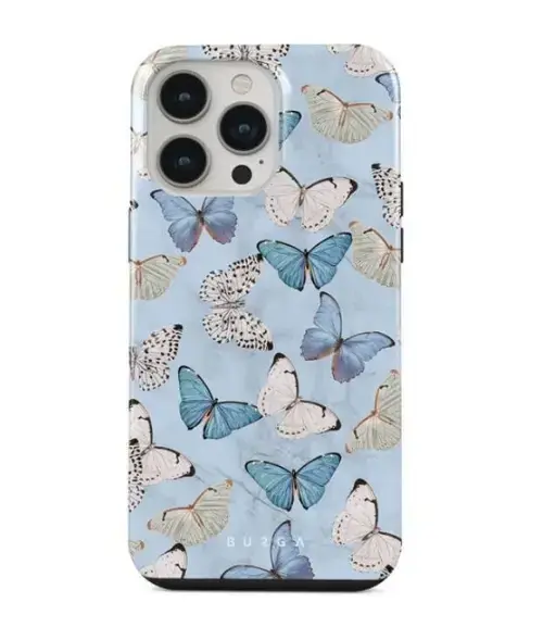 Protectie Spate Burga Dual Layer Give Me Butterflies pentru Apple iPhone 14 Pro (Multicolor)