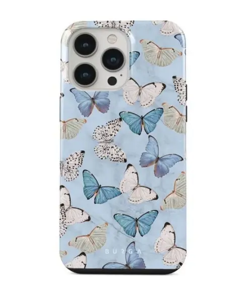 Protectie Spate Burga Dual Layer Give Me Butterflies pentru Apple iPhone 14 Pro (Multicolor)