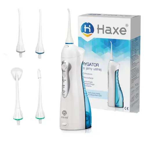 Irigator bucal portabil si reincarcabil Haxe HX721, presiune reglabila pe 3 nivele, 4 capete, rezervor 150 ml