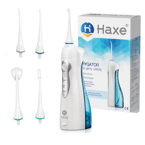 Irigator bucal portabil si reincarcabil Haxe HX721, presiune reglabila pe 3 nivele, 4 capete, rezervor 150 ml