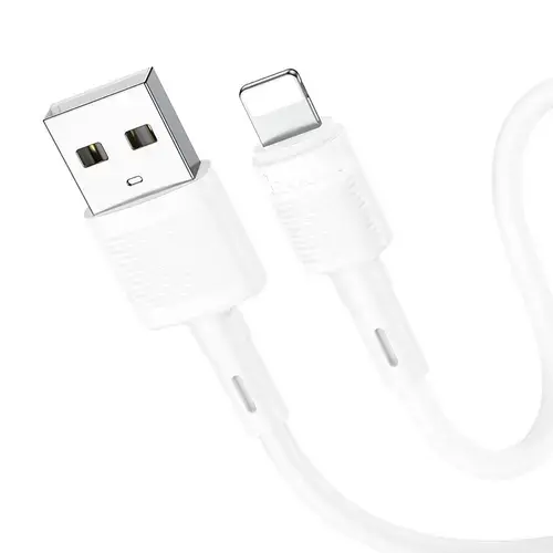 Cablu Date si Incarcare USB-A - Lightning HOCO X83 Victory, 18W, 1m, Alb