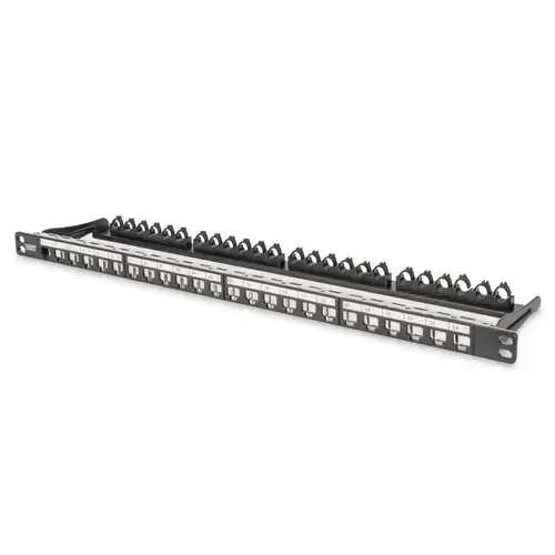 Panou de corectie Digitus cu 24 porturi 0,5U, DN-91422, Negru
