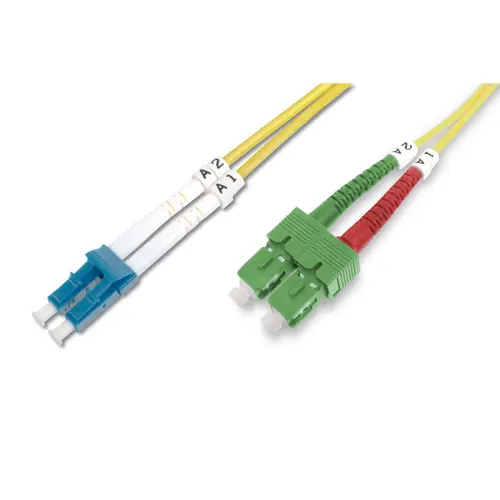 Cablu fibra optica Digitus DK-292SCA3LC-01 1 M SC/APC LC I-VH OS2, Galben