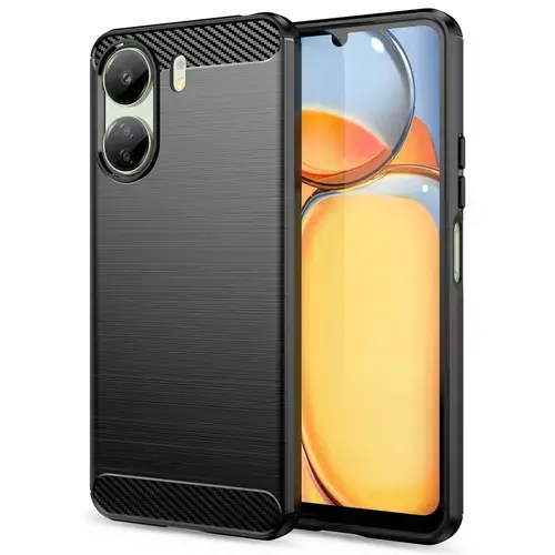 Husa pentru Xiaomi Poco C65 / 13C, Tech-Protect, Carbon, Neagra
