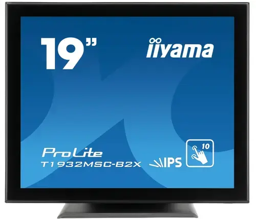 Monitor IPS LED Iiyama 19inch T1932MSC-B1S, 1280 x 1024, VGA, DVI, Boxe, Touchscreen (Negru)