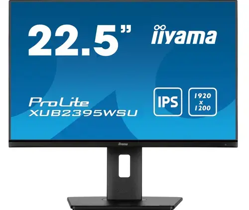 Monitor IPS LED Iiyama 22.5inch XUB2395WSU-B5, 1920 x 1200, VGA, HDMI, DisplayPort, Boxe, Pivot (Negru)
