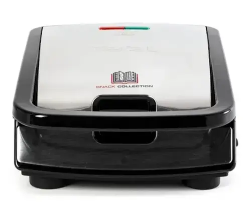 Sandwich maker multifuncţional SNACK COLLECTION TEFAL SW853D12, 700 W, 2 seturi de plăci interschimbabile, sandwich şi vafe, otel inoxidabil (Negru/Argintiu)