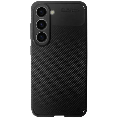 Husa de protectie Devia Carbon Fiber Texture Shockproof pentru Samsung Galaxy S23 Plus, Negru