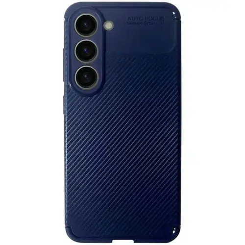 Husa de protectie Devia Carbon Fiber Texture Shockproof pentru Samsung Galaxy S23 Plus, Albastru