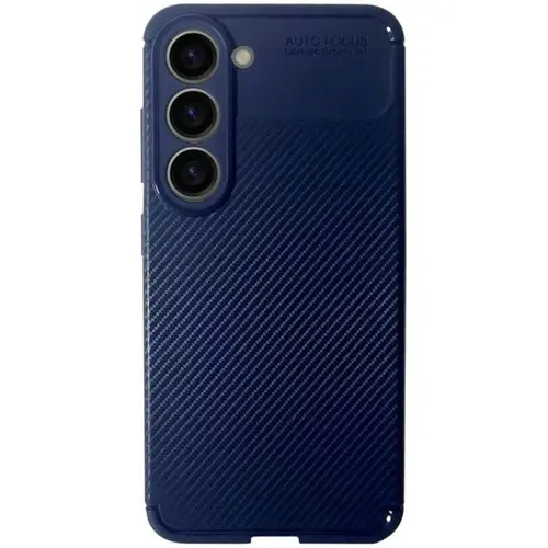 Husa de protectie Devia Carbon Fiber Texture Shockproof pentru Samsung Galaxy S23 Plus, Albastru
