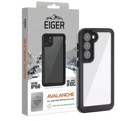 Husa Eiger Avalanche compatibila cu Samsung Galaxy S23, Negru