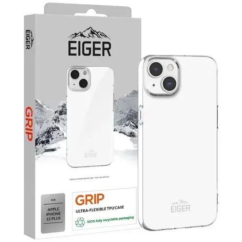 Husa de protectie Eiger Grip pentru iPhone 15 Plus, Transparent