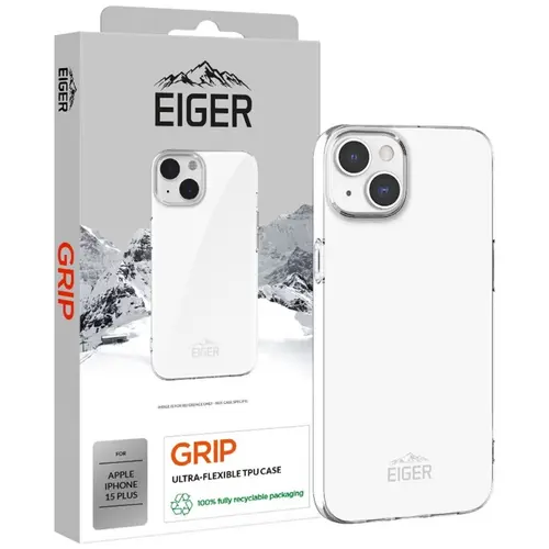 Husa de protectie Eiger Grip pentru iPhone 15 Plus, Transparent
