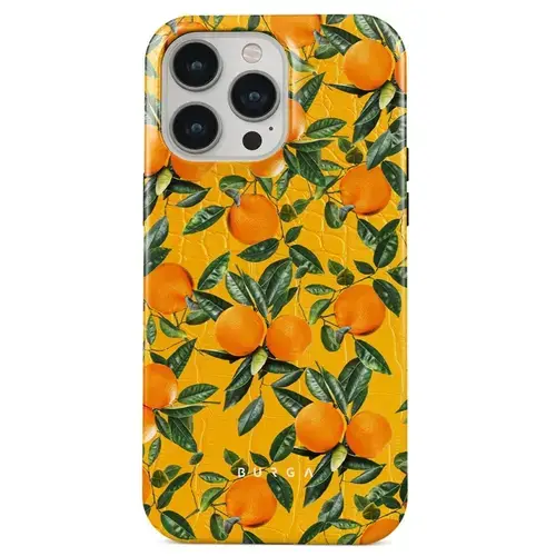 Husa Burga Dual Layer Orange Lemonade compatibila cu iPhone 15 Pro