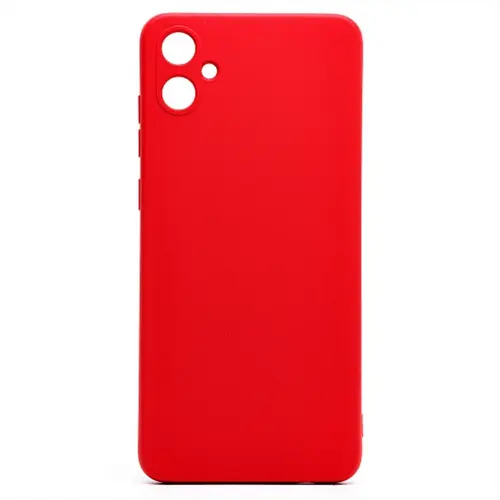 Husa Lemontti Silicon Soft Slim compatibila cu Samsung Galaxy A05 Rosu (material mat si fin, captusit cu microfibra)