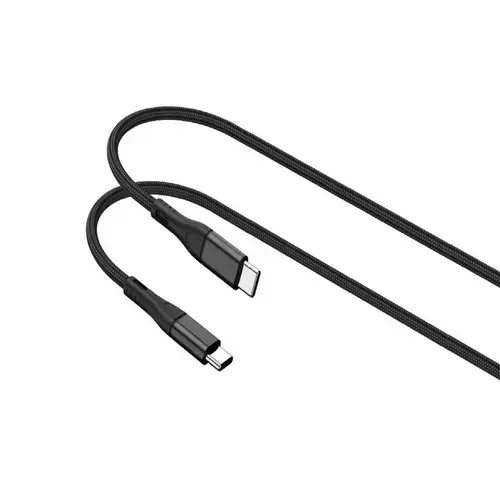 Cablu Lemontti Type-C la Type-C, 100W, 1.2m, Negru