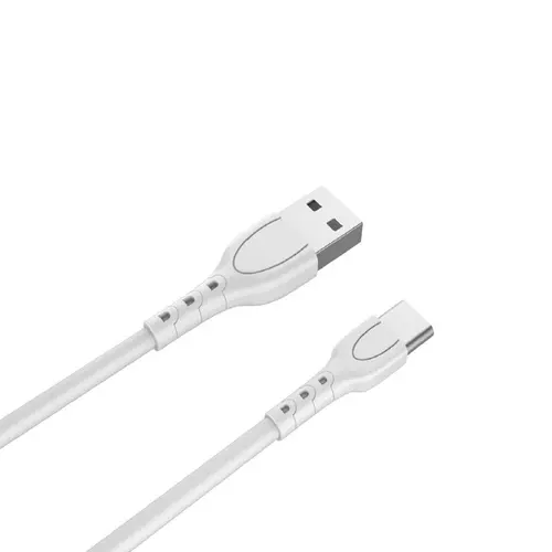 Cablu Lemontti USB A la Type-C, 0.5m, Alb