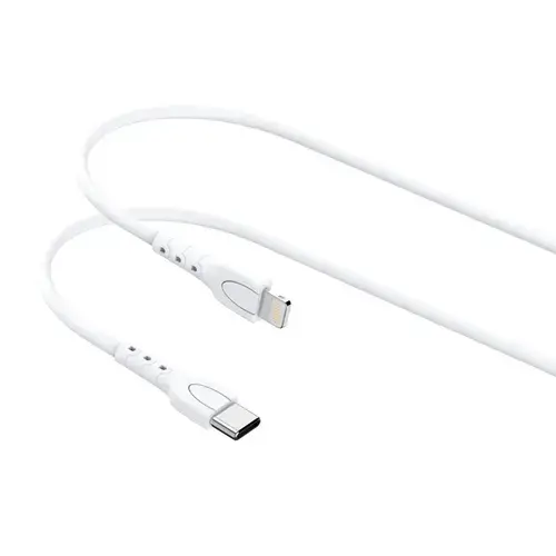 Cablu Lemontti Type-C compatibil cu Lightning, 1.2m, Alb
