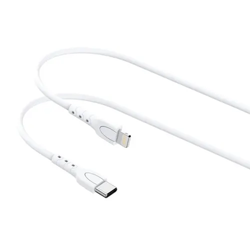Cablu Lemontti Type-C compatibil cu Lightning, 1.2m, Alb