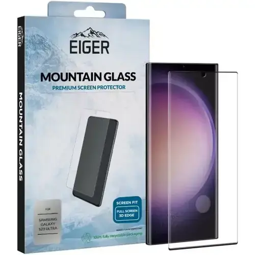Folie de protectie Eiger Sticla 3D Mountain Glass pentru Samsung Galaxy S23 Ultra (Transparent)