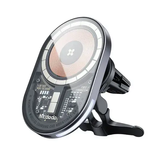 Suport Auto Magnetic Mcdodo Prism Series cu incarcare wireless, 15W, Transparent