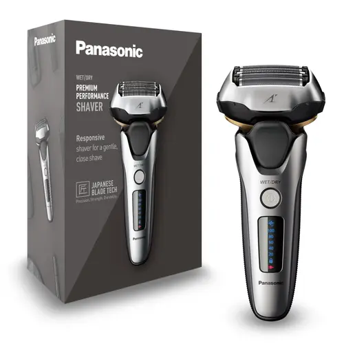 Aparat de ras Panasonic ES-LV69-S803, 5 lame, inchJapanese Blade Technologyinch, Trimmer, Senzor pentru barba, 50min autonomie Li-Ion, Wet & Dry, Cap Flexibil 16D, Negru