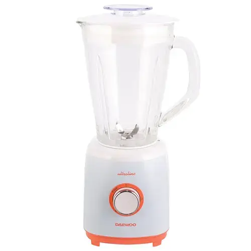 Blender Daewoo UltraLine DB100U, 700 W, bol din sticla, capacitate 1.5 L, 5 trepte de viteza+Pulse, lama din inox, zdrobire gheata (Alb)