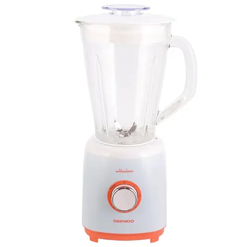 Blender Daewoo UltraLine DB100U, 700 W, bol din sticla, capacitate 1.5 L, 5 trepte de viteza+Pulse, lama din inox, zdrobire gheata (Alb)