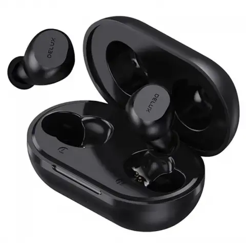 Casti True Wireless Delux DT3, Bluetooth, Microfon, IPX5 (Negru)