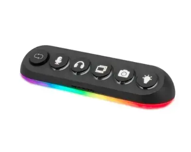 HUB USB Streamplify Desck 5, 5x USB, RGB (Negru)