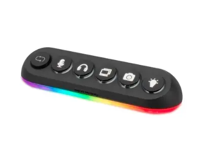 HUB USB Streamplify Desck 5, 5x USB, RGB (Negru)