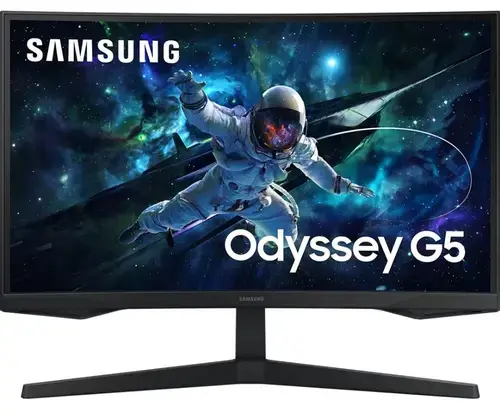 Monitor Gaming VA LED Samsung Odyssey G5 27inch LS27CG552EUXEN, QHD (2560 x 1440), HDMI, DisplayPort, Ecran curbat (Negru)