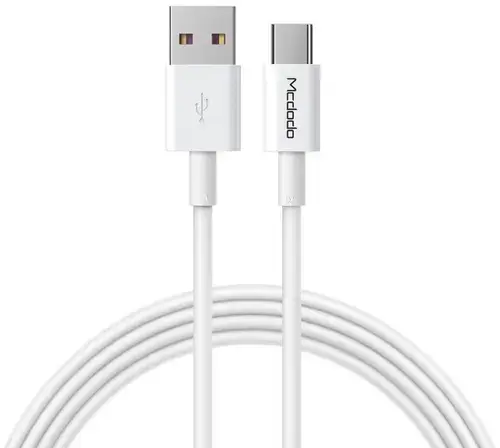 Cablu de date Mcdodo Element Series CA-6380, USB Type-C - USB 3.0, 5 A, 1 m (Alb)