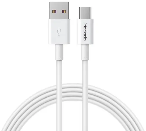 Cablu de date Mcdodo Element Series CA-6380, USB Type-C - USB 3.0, 5 A, 1 m (Alb)
