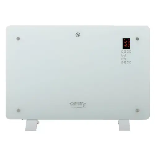 Calorifer electric Crystal Design CAMRY CR 7721, 1500 W, Ecran LCD, 3 niveluri de putere, Telecomanda (Alb)