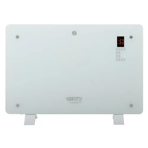 Calorifer electric Crystal Design CAMRY CR 7721, 1500 W, Ecran LCD, 3 niveluri de putere, Telecomanda (Alb)