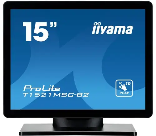 Monitor TN LED Iiyama 15inch T1521MSC-B2, 1024 x 768, VGA, HDMI, Touchscreen (Negru)
