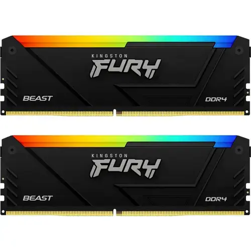 Memorii Kingston FURY Beast RGB 16GB(2x8GB) DDR4 3600MHz CL17 Dual Channel Kit