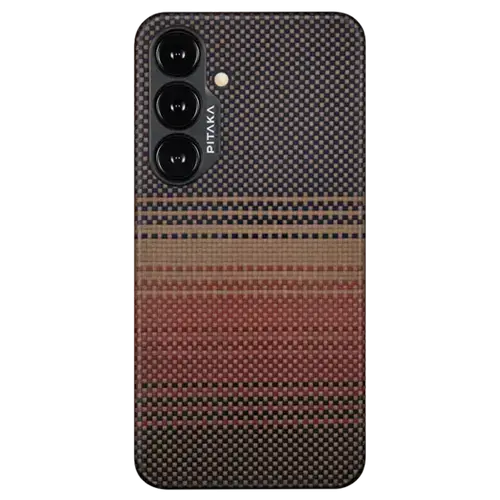 Husa Protectie Spate MagEZ 4 Pitaka din fibra de aramida pentru Samsung Galaxy S24 Plus, Magsafe, 600D, Slim (Multicolor)