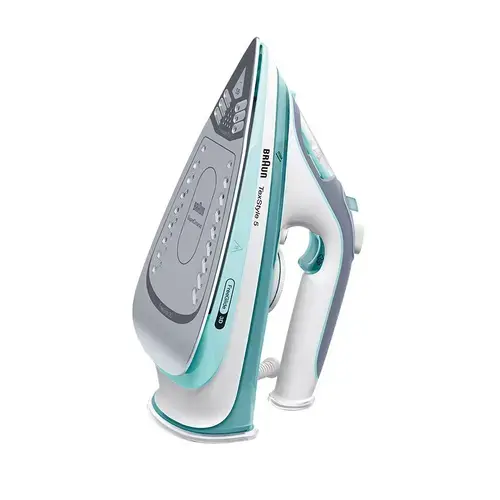 Fier de calcat Braun TexStyle 5 SI5017GR, 2700 W, abur variabil 50g/min, jet de abur 190g/min, rezervor 270 ml, tehnologie FreeGlide 3D, talpa Super Ceramic (Alb/Verde)
