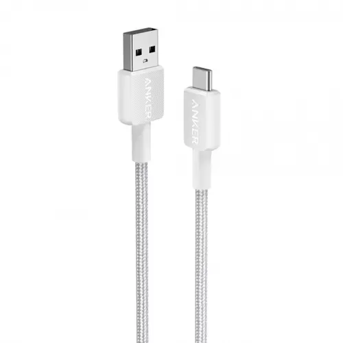 Cablu Anker 322 USB-C la USB-A, 0.9 m (Alb)